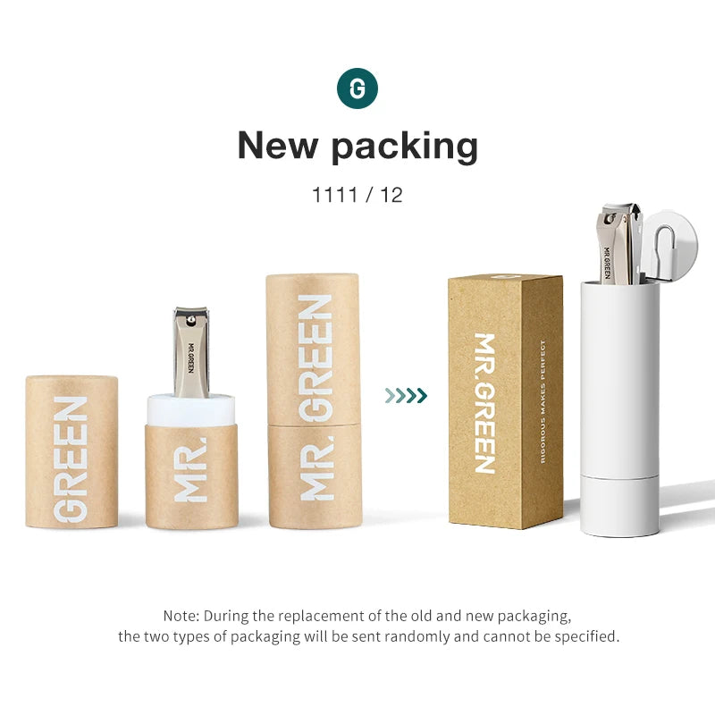 Anti-Splash Nail Clipper Options by MR.GREEN with Stainless Steel and Zinc Alloy References, MR-1111 Series Design for Adult Fingernail Grooming