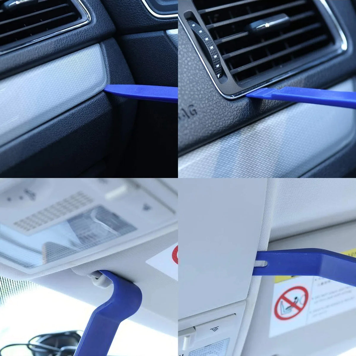 Car Trim Removal Tools with Red or Blue 5, 11 and 12-Piece Kit Options plus Separate Pliers, Manual Accessories for Door Panels, Clips and Dashboard Trim