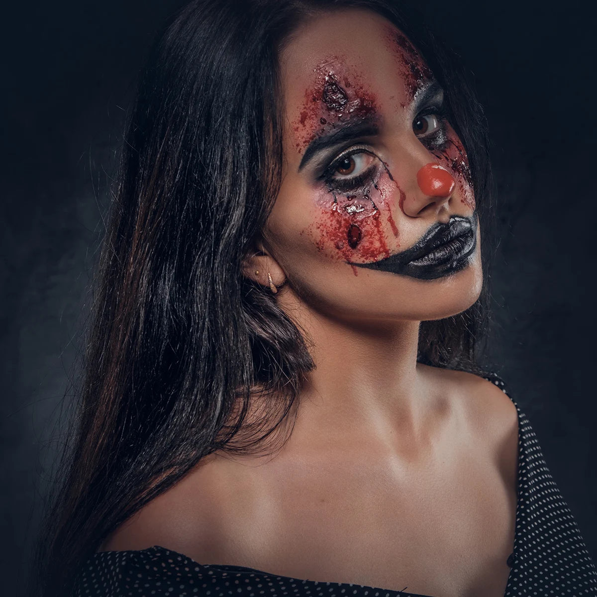 Halloween SFX Makeup Set by Bowitzki with Fake Blood, Scar Wax and Charred Ash Powder References for Simulated Costume Effects, Cosplay and Stage Looks