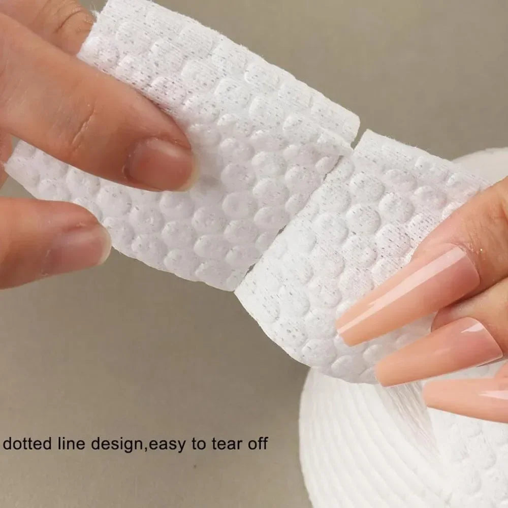 Nail Wipes Roll with 1000 Tear-Off Nonwoven Pads, Approximately 1.97 x 1.97-Inch Squares for Compatible Gel Cleansing, Polish Cleanup and Manicure Prep