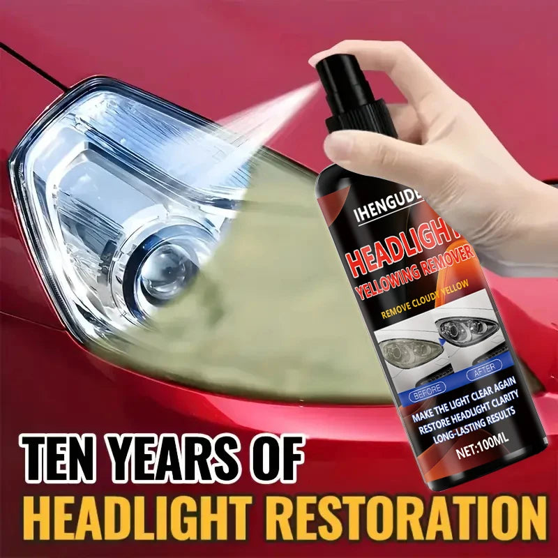 Headlight Restorer Fluid in Listed 100ml Size for Compatible Car Lens Surface Care, Exterior Vehicle Detailing and DIY Appearance Maintenance