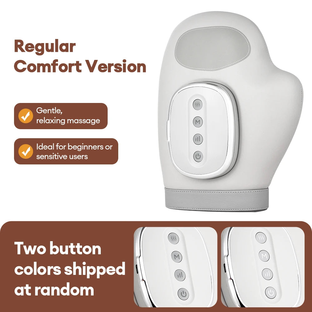 Full-Hand Compression Massager with Finger, Thumb, Palm and Wrist Coverage, Three Modes, Five Intensity Levels and Cordless 2000mAh Rechargeable Design