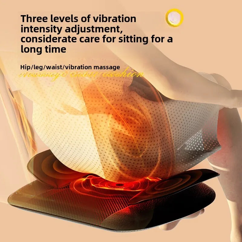JAIYORL Electric Massage Seat Cushion with Vibration and Kneading References, Four Upgrade Model Labels and US, EU, UK or AU Plug Options
