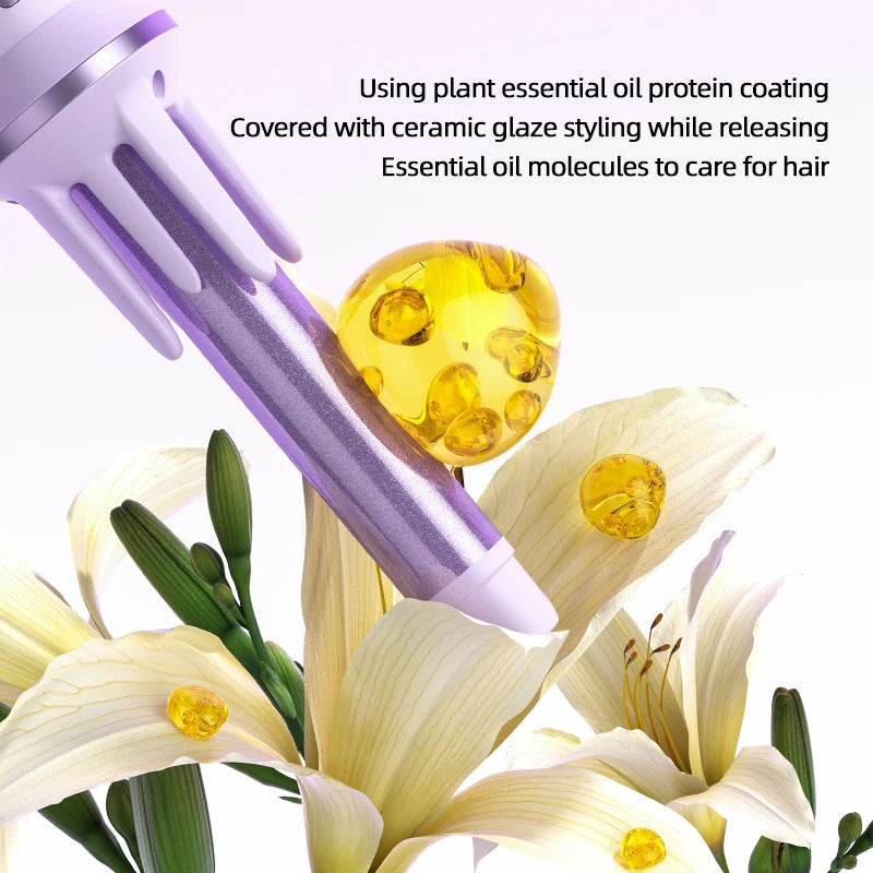 Rotating Automatic Hair Curler with 28mm or 32mm Tourmaline Ceramic Barrel, Fast Heating and Auto Shut-Off for At-Home Curl Styling