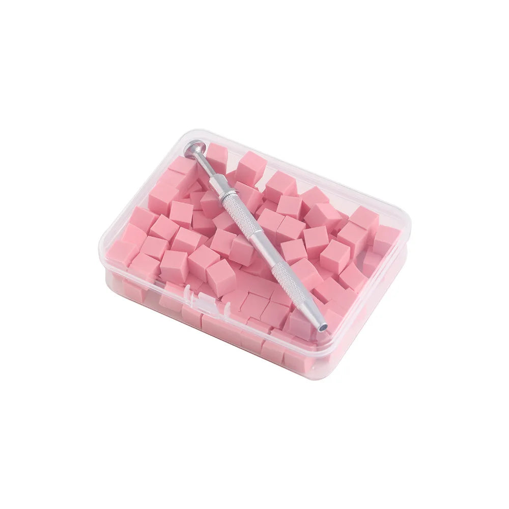 Ombre Nail Art Sponges, Square Gradient Manicure Tools with 50- or 100-Piece Pack Options, Selected Boxed Sets and Separate Clip for DIY Color Blending