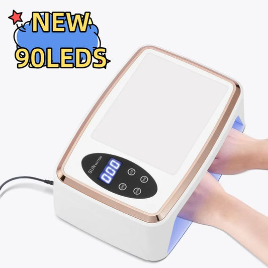 Motion Sensor UV LED Nail Lamp MATE60 with 90 Light Beads, Gel Curing Device for Home Manicure and Pedicure with US, UK, AU or EU Plug Options
