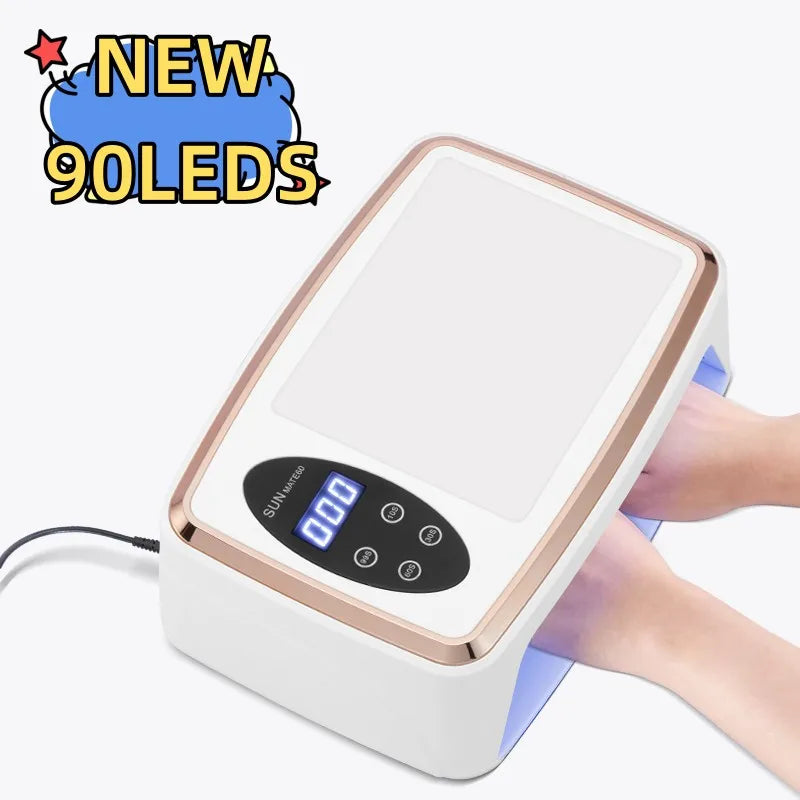 Motion Sensor UV LED Nail Lamp MATE60 with 90 Light Beads, Gel Curing Device for Home Manicure and Pedicure with US, UK, AU or EU Plug Options