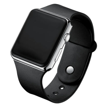 LED Digital Watch for Men and Women, Lightweight 22g Wristwatch with Date Display, 12/24-Hour Format and Rubber Band in Four Color Options