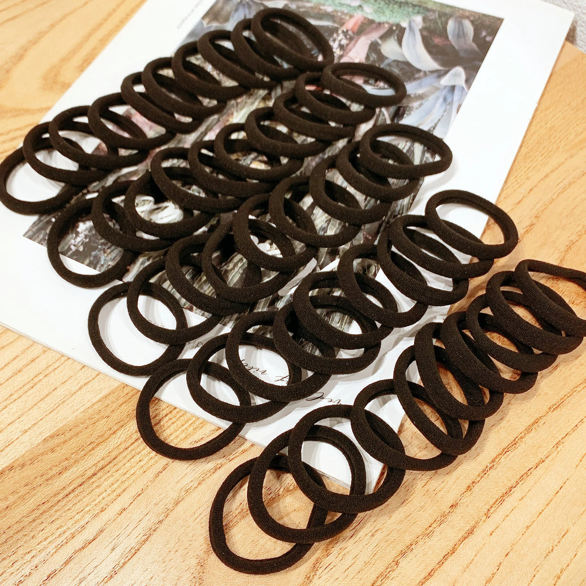 Kids Elastic Hair Ties in 20, 50 or 100-Piece Packs, Black, Coffee or White Hair Bands for Girls' Ponytails, Braids and Everyday School Hairstyles