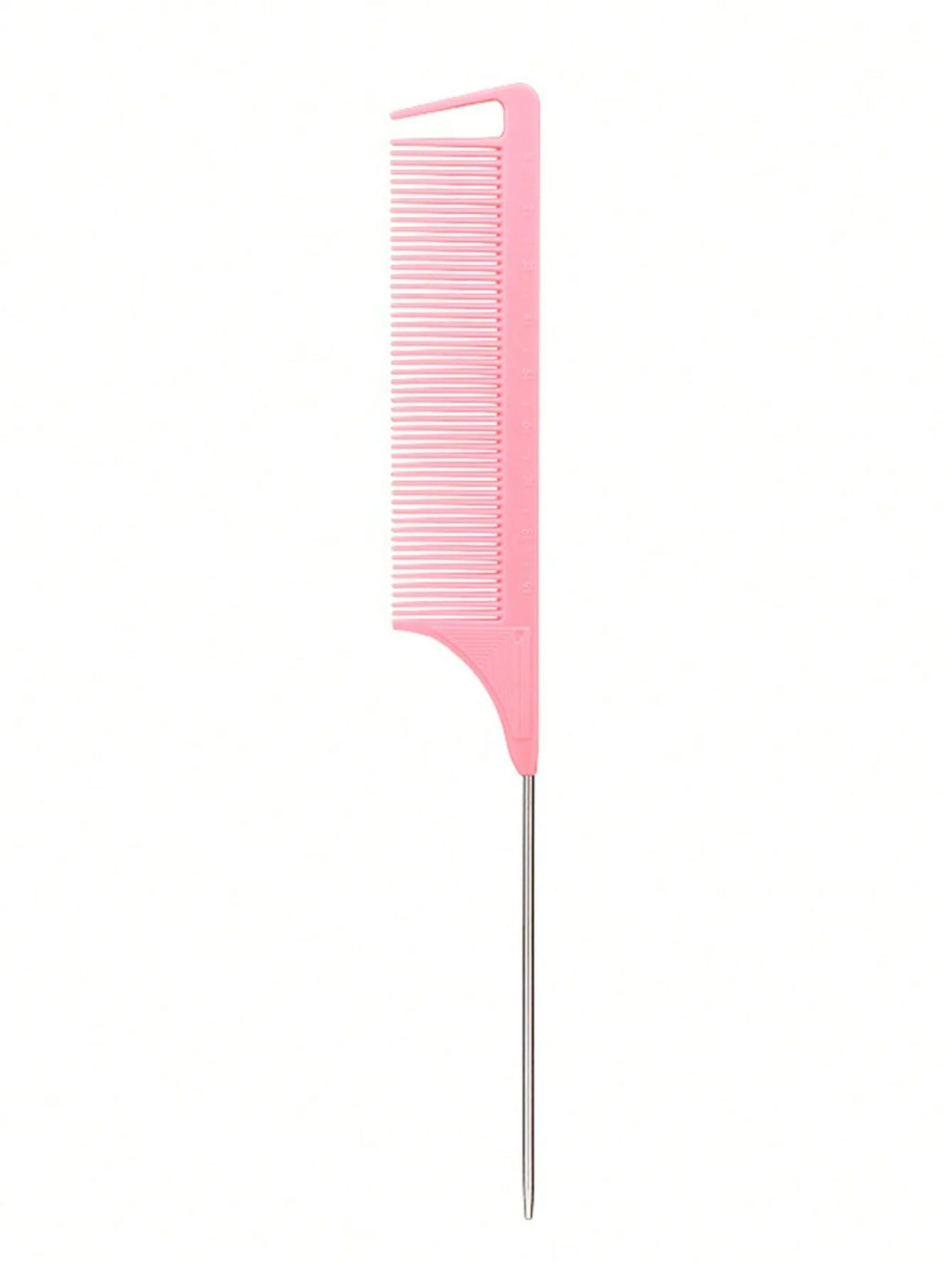 Pointed Tail Hair Comb for Manual Sectioning and Human Hair Wig Styling, Stainless Steel Reference with Pink, Black, Purple and Rose Color Options