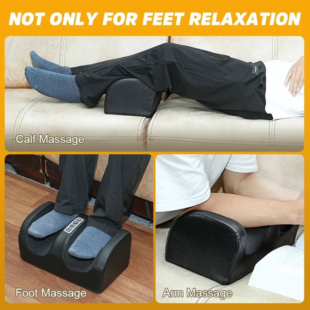 12-Node Heated Foot Massager with Shiatsu-Style Kneading, 3 Speed Levels, Reversible Rotation and 15-Minute Auto Shutoff for Home Relaxation