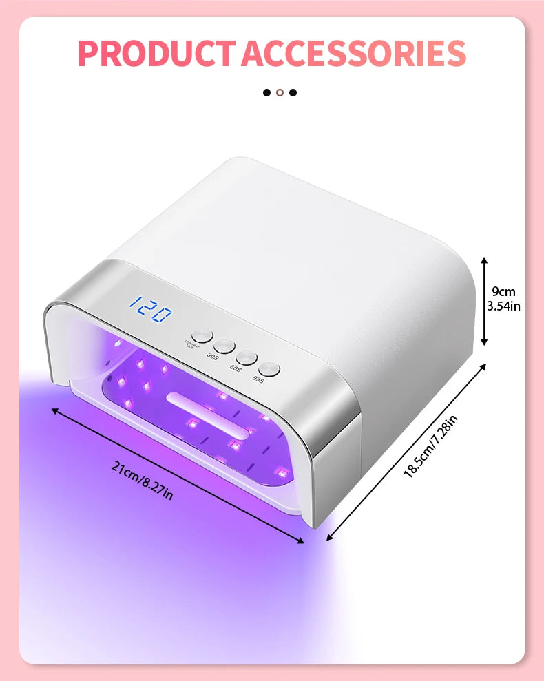 UV LED Nail Lamp Z38 with 36 Listed LEDs, Four Timer Settings and Infrared Auto Sensor, Magnetic Removable Base and White, Diamond or Red Options