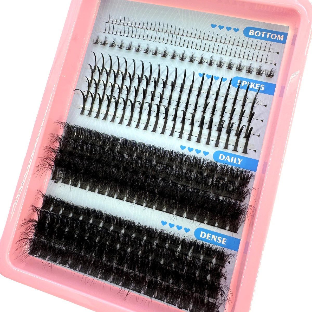 Multi-Row Lash Clusters and Spikes with Manga Style Options, 14, 15, 16 and 30-Row Labels Across 22 Selections for Adult Creative Eye Makeup Looks