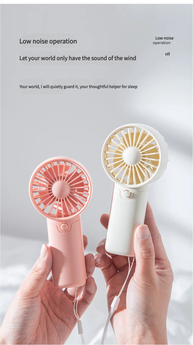 AAA Battery Mini Handheld Fan by MEET SUN, Compact Pocket Personal Fan in White, Pink or Green for Travel and Summer Outings, Batteries Not Included