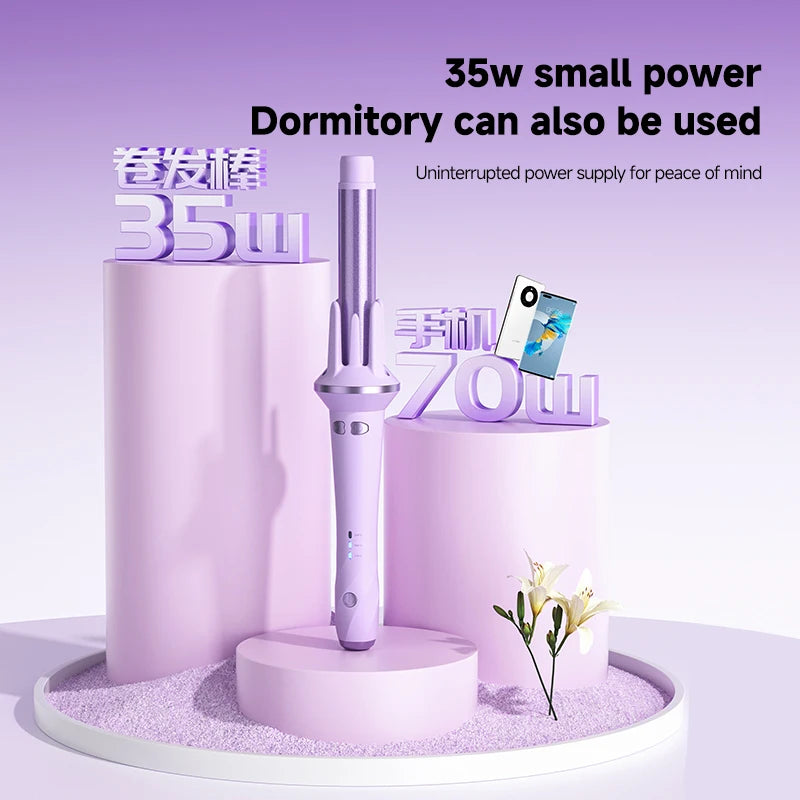 Rotating Automatic Hair Curler with 28mm or 32mm Tourmaline Ceramic Barrel, Fast Heating and Auto Shut-Off for At-Home Curl Styling