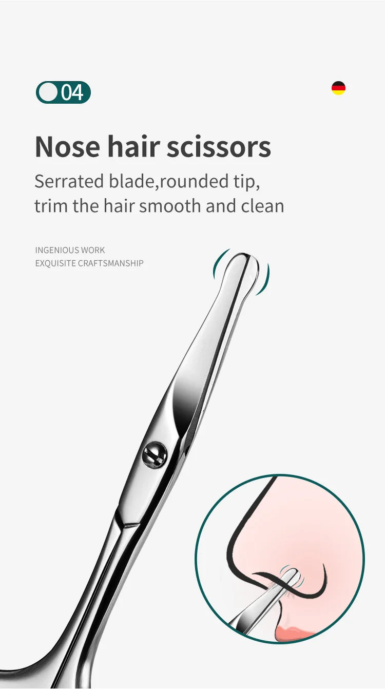 Travel Manicure and Pedicure Set by MR.GREEN, Stainless Steel Nail Clippers and Grooming Tools with PU Leather Case, Mr-8888 and Mr-8888i Options