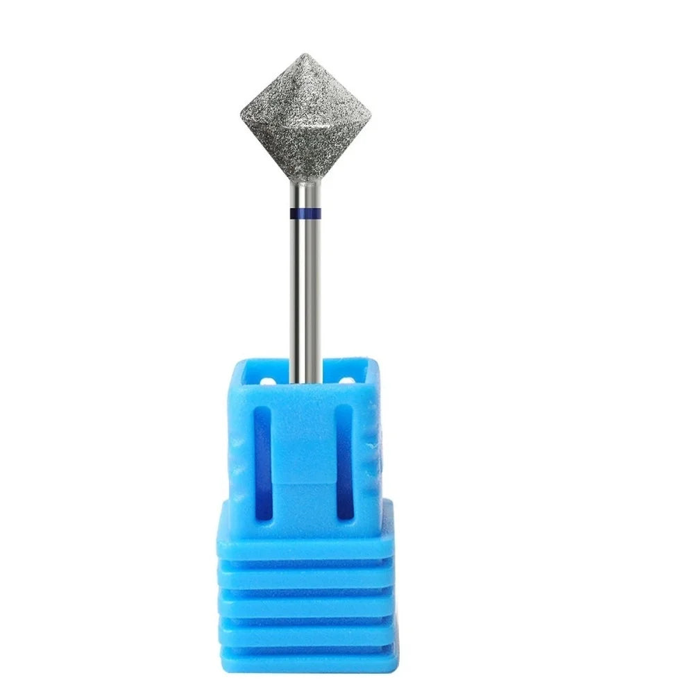 Diamond Cuticle Nail Drill Bit with 3/32-Inch Shank, Single Rotary Manicure Burr in Green or Blue Options for Compatible Electric Nail File Machines