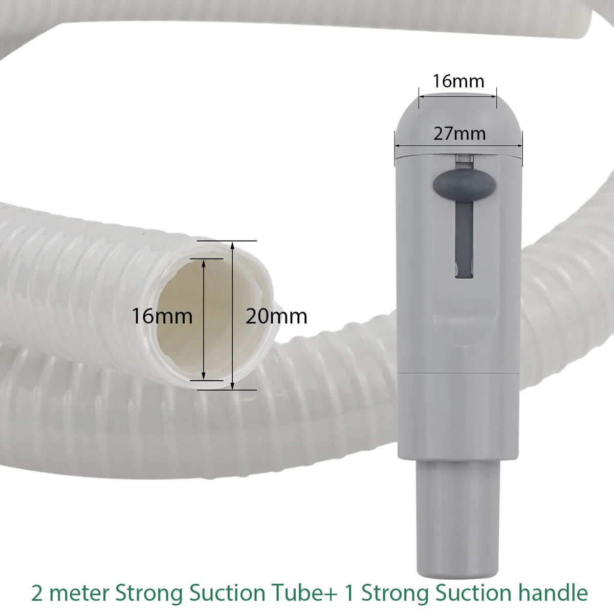 Dental Suction Tubing for Chair Unit Equipment, Strong or Weak Suction Set Labels and Separate 2m Hose Options for Professional Compatibility Review