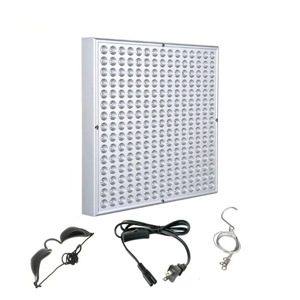 Red LED Light Panel with Listed 45W Power and 660nm 850nm Wavelengths, Combination Home Beauty Lamp with US or EU Plug Options for Manual-Guided Use
