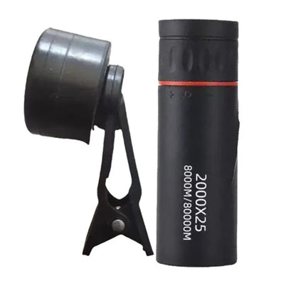 Compact Monocular Telescope for Bird Watching, Travel, Hiking and Concert Viewing, Portable Single-Eyepiece Scope with Standard or Phone Clip Selection