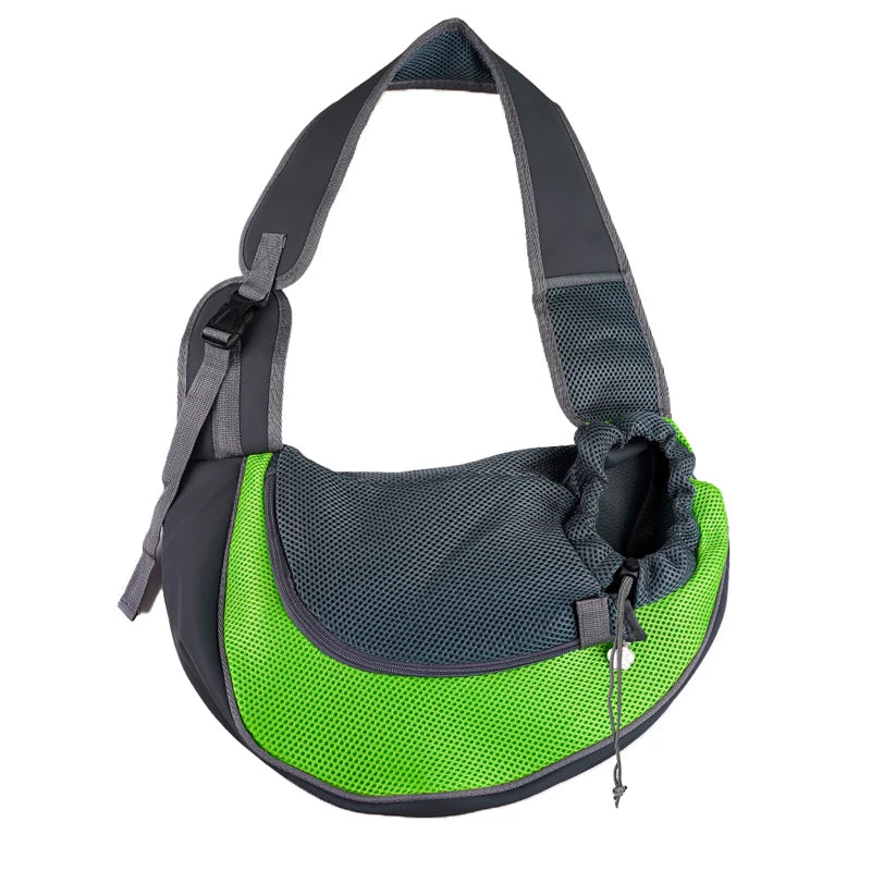 Pet Carrier Sling for Small Dogs and Cats, Mesh Single-Shoulder Carry Bag in S or L with Listed 6.6lb or 13.22lb Limits, Eleven Color Choices, Hand Wash Only