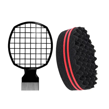 Hair Twisting Sponge Set for Men and Women, Curling Combs and Styling Tools for Textured Hair Grooming with Ten Coded Style Options