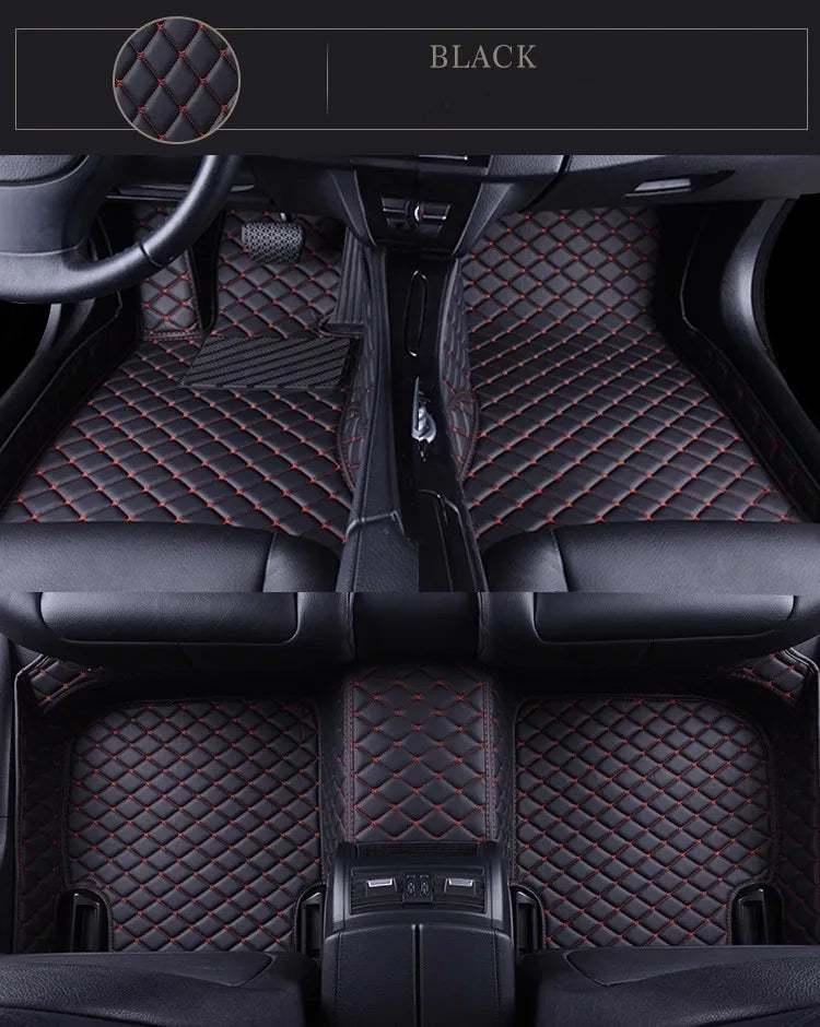 3D Car Floor Mats for Listed Renault Kadjar, Duster, Fluence and Koleos Configurations, Artificial Leather Cabin Covers with Black Single-Piece and Five-Seat Color Options