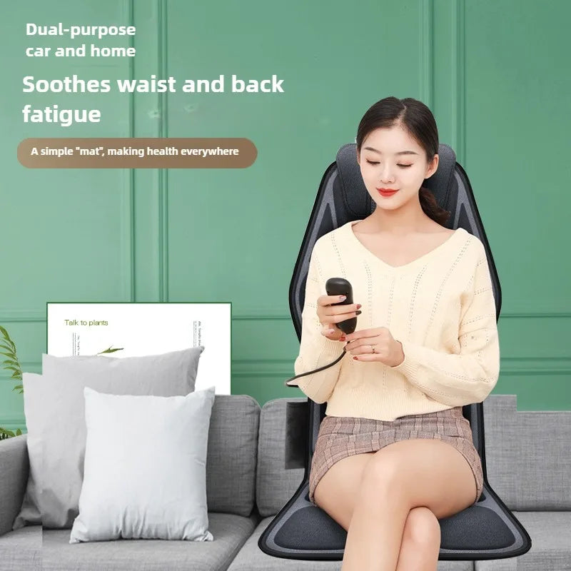 Massage Seat Cushion Options with Listed Heat, Vibration and Lumbar Airbag Features, Basic Flannel, Basic or Upgraded Selections for Home Office Relaxation