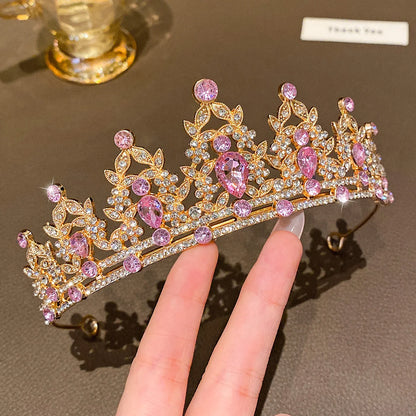 Birthday Crown Headband, Single-Piece Large Crown Hair Accessory with Eleven Style Options for Party Outfits, Celebration Photos and Stage Performances