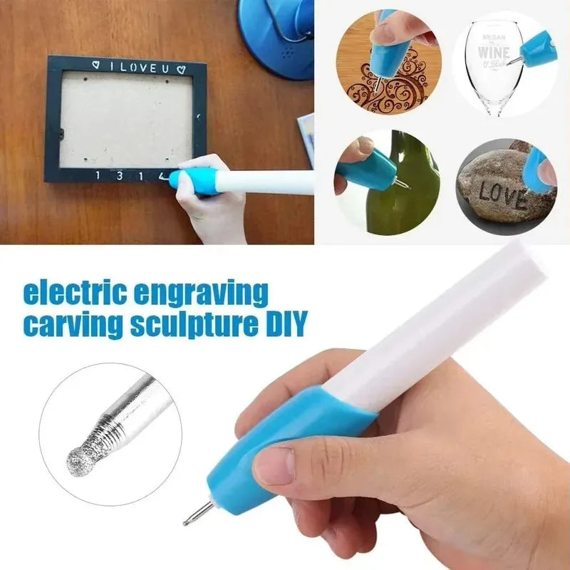 Wireless Engraving Pen, Mini Electric Engraver Tool with Precision Tip for Metal, Glass, Wood and Plastic, Portable Etching Pen for DIY Crafts, Jewelry, Gifts and Name Writing