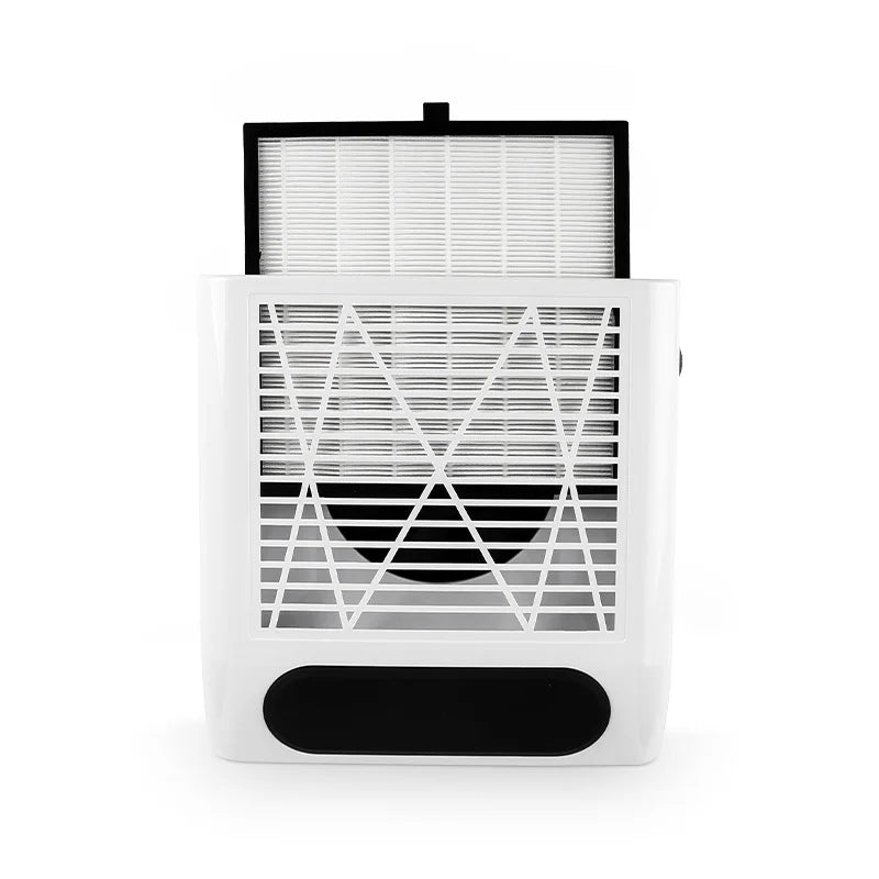 Nail Dust Collection Fan, White EU Plug Manicure Vacuum with Detachable Filter for Acrylic Nail Filing, Adult Nail Care and Workstation Setup