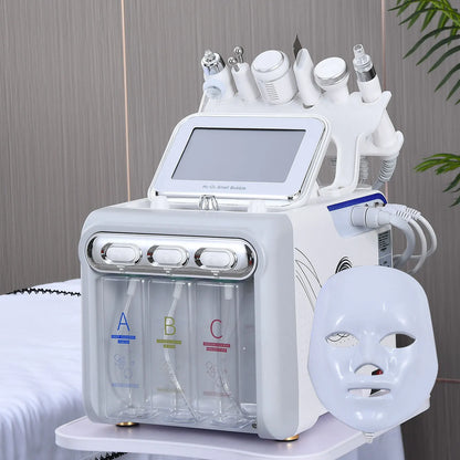 Aqua Facial Cleansing Machine with Listed 7-in-1 Design, Water Peeling Beauty Device for Instruction-Guided Home Skin Care and Facial Routines
