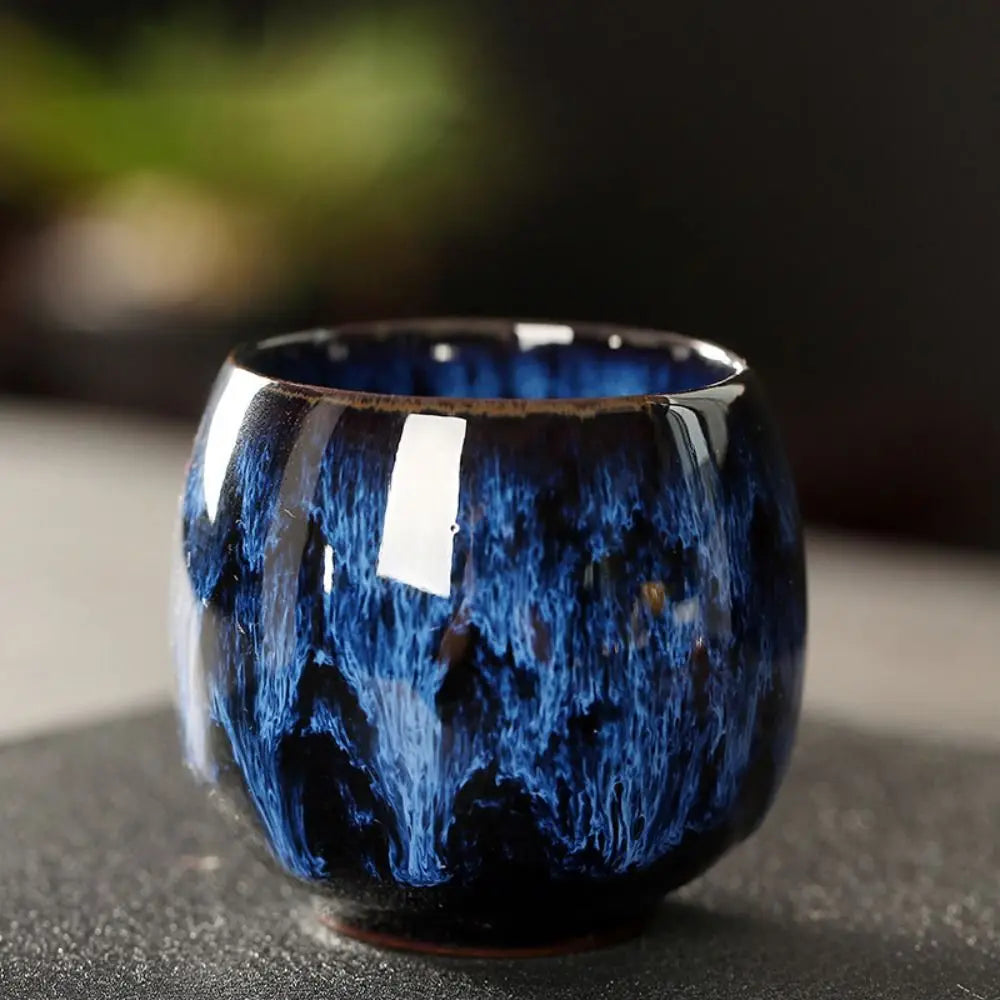 Japanese Style Ceramic Tea Cup with 110ml Capacity, Single Small Coffee and Espresso Cup in Eight Color Options for Home Tea Rituals and Kitchen Gifts