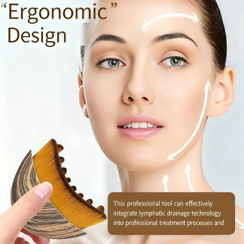 Facial Massage Brush with Contoured Design and Listed Soft Bristles, One or Two-Piece Options for Face, Chin and Jawline Personal Skincare Accessories