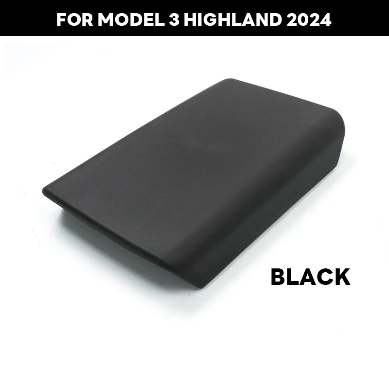 TPE Center Console Armrest Cover by TEKSY for Listed Tesla Model 3 Highland 2024–2026 and Model Y Juniper 2025–2026, Black, White and NEW Version Options