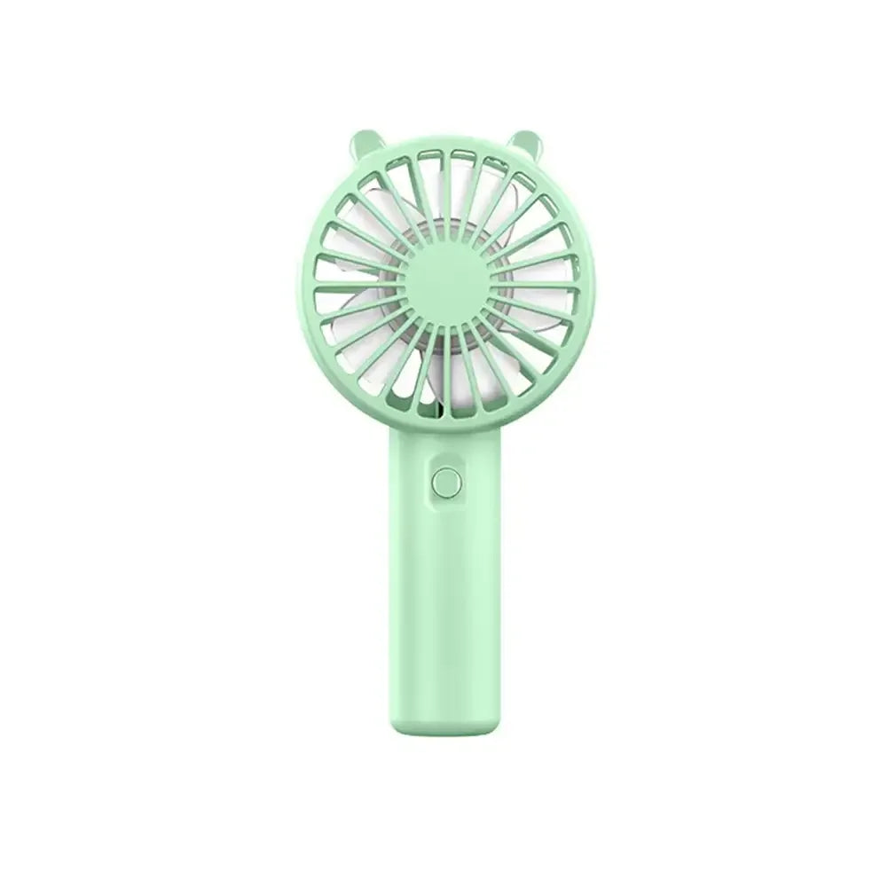 300mAh USB Rechargeable Personal Fan with ABS Housing and Included Cable, Compact 16cm Handheld Airflow Fan in Pink, White, Blue or Green for Short Breaks