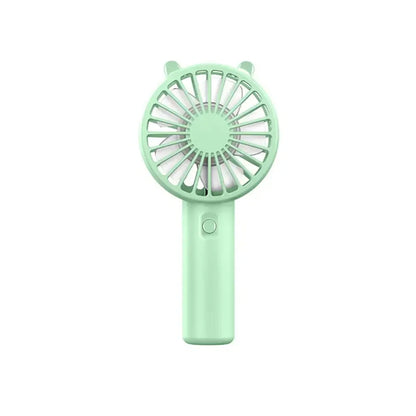 300mAh USB Rechargeable Personal Fan with ABS Housing and Included Cable, Compact 16cm Handheld Airflow Fan in Pink, White, Blue or Green for Short Breaks