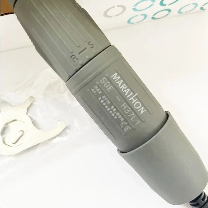 Electric Nail Drill Handpiece for Compatible Manicure Controllers, 2.35mm Bit Size with H37L1 35,000 RPM or H37LN 45,000 RPM Model References
