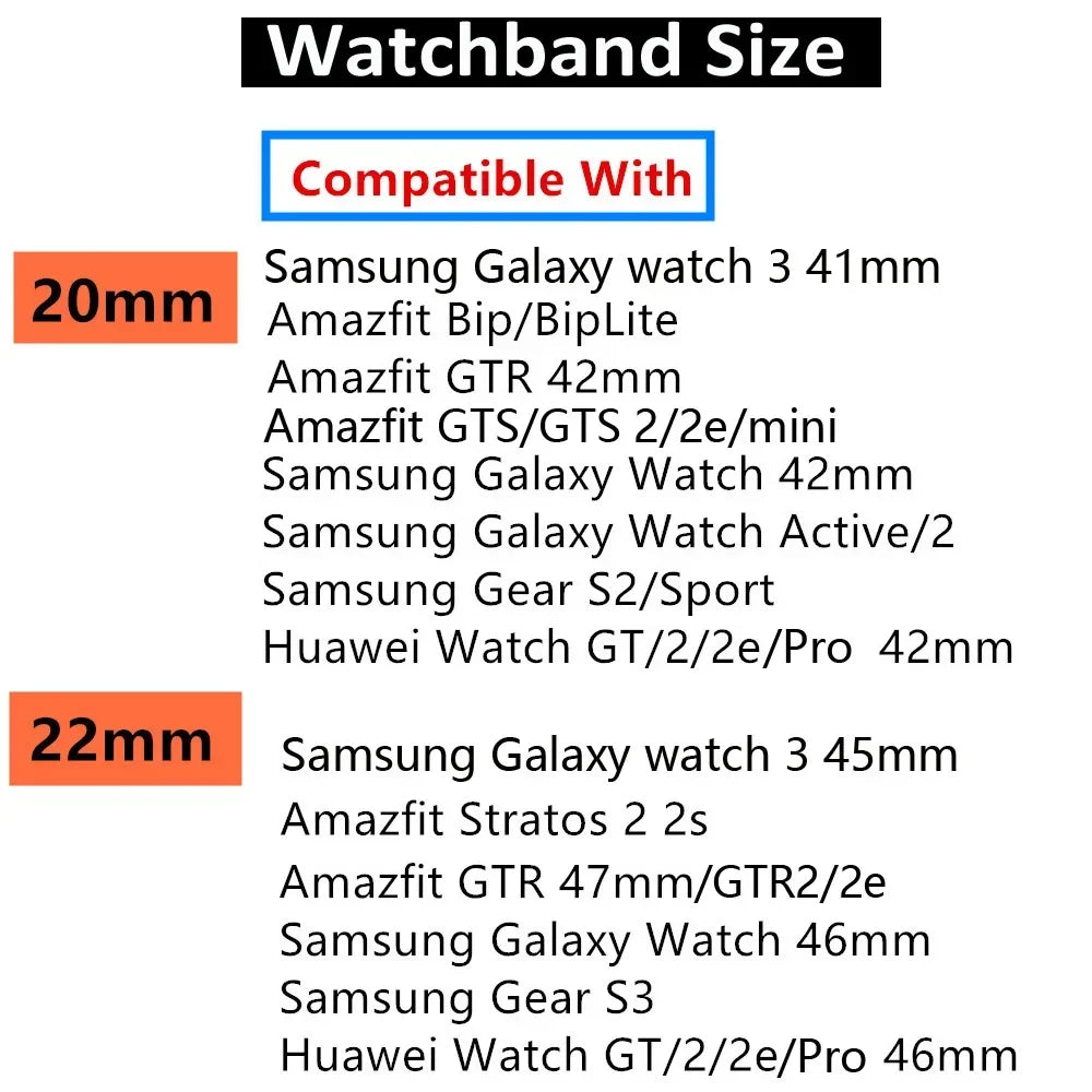 Milanese Watch Band in Stainless Steel with Magnetic Loop, 20mm or 22mm Width and Twenty-Seven Color Labels for Compatible Watch Lug Connections