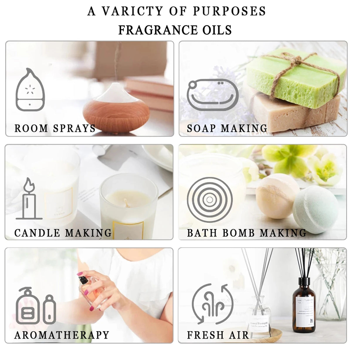 Essential Oil for Diffuser by PHATOIL, 30ml Single Scent Bottle with Gift Box for Home Fragrance, Including Lavender, Jasmine, Eucalyptus and Vanilla Options