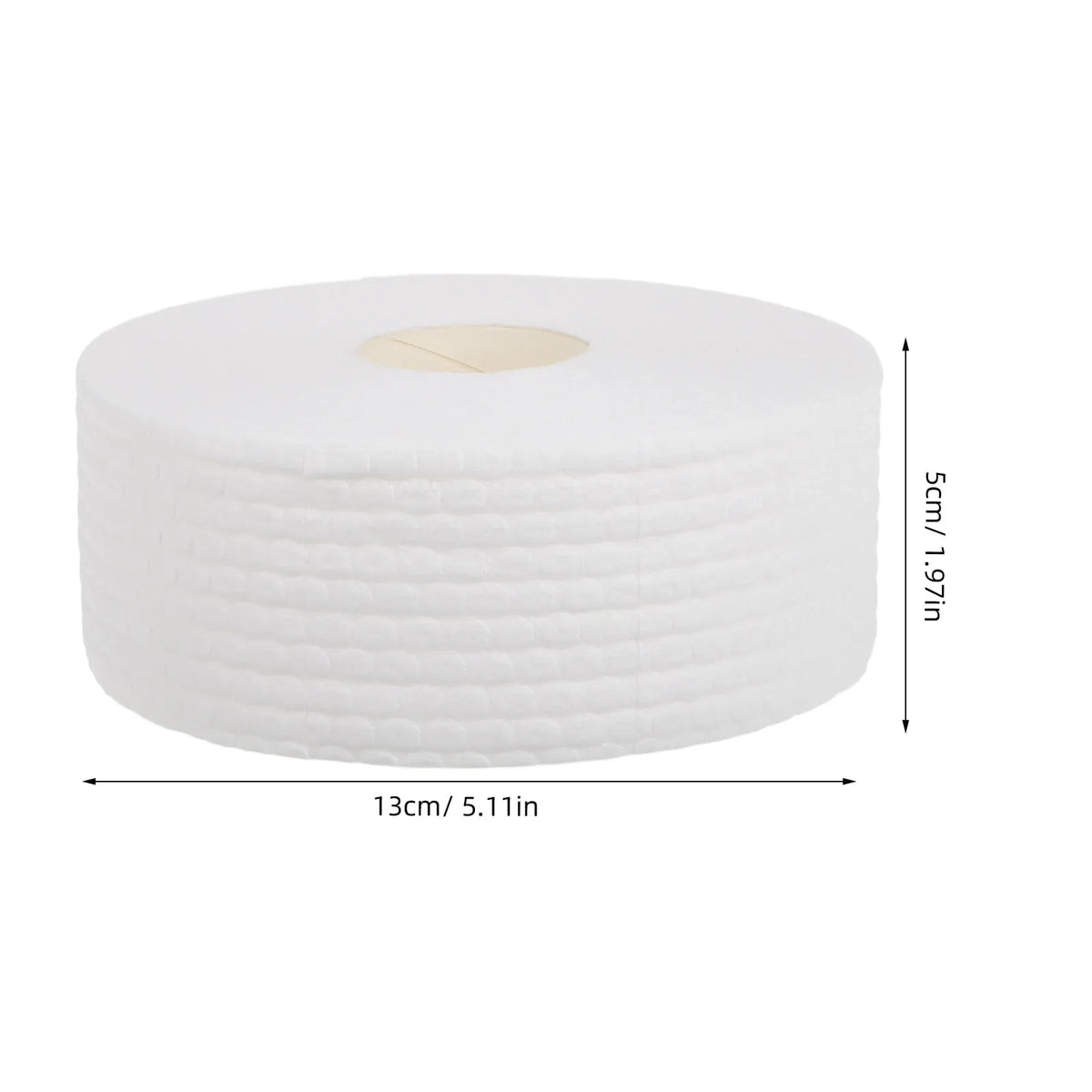 Pearl Pattern Nail Cotton Pad Roll in White with Soft Foldable and Absorbent Fabric References for Compatible Polish Removal and Home Salon Manicure Prep
