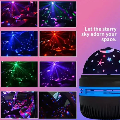 USB Galaxy Projector Light with Starry Sky, Aurora, Water Wave or Crystal Style Options, Decorative Bedroom and Party Lighting with Select Remote Versions