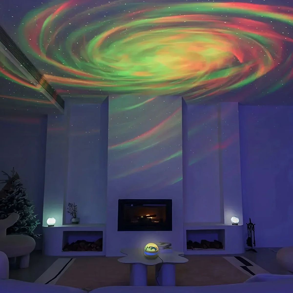 USB Galaxy Projector Light with Starry Sky, Aurora, Water Wave or Crystal Style Options, Decorative Bedroom and Party Lighting with Select Remote Versions