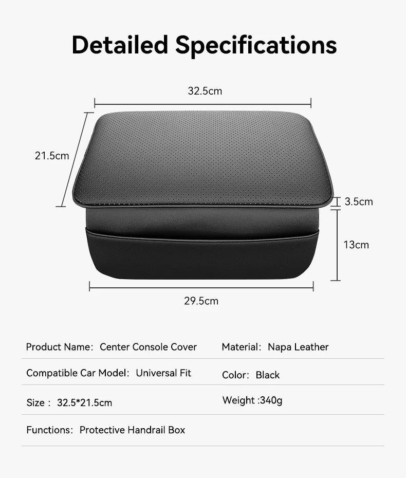 Center Console Armrest Cover with TPE and TPU Material Options, Stripe and Wavy Grain Styling for Select Tesla Model 3 Highland and Model Y Juniper Interiors