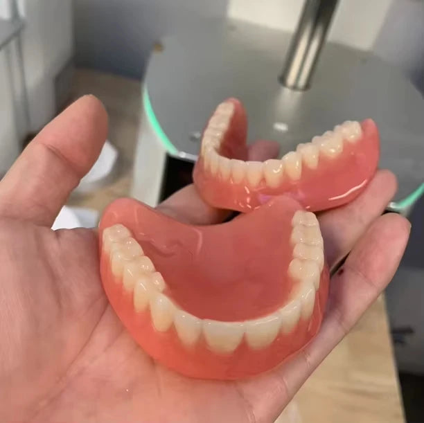 Silicone Dentures with Upper and Lower Full-Mouth References, False Teeth Listing with Single-Item and Multipack Options Requiring Dental Fit Assessment
