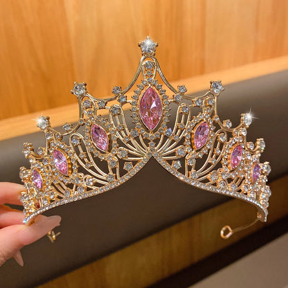 Birthday Crown Headband, Single-Piece Large Crown Hair Accessory with Eleven Style Options for Party Outfits, Celebration Photos and Stage Performances