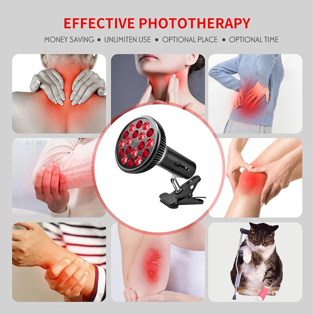 Red Light LED Lamp with A and B Bulb-Only or Black and White Set Options, Listed 660nm and 850nm Wavelengths and Dual-Chip Design for Adult Personal Care Selection