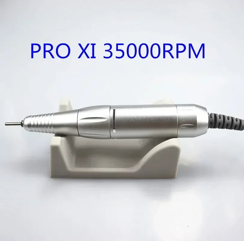 Nail Drill Micromotor Handpiece Options with Listed 2.35mm Bur Size, Twist Tool Exchange and H37LNN, H35SPN or H35SPNN Speed Labels for Manicure Equipment