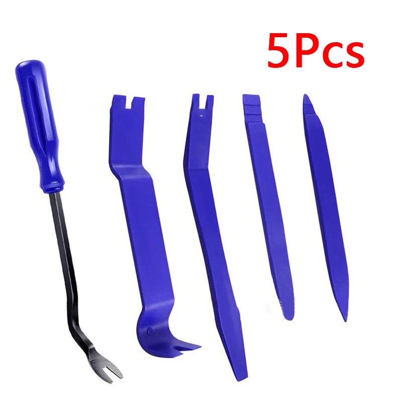 Car Panel Removal Tool Kit with 5, 11 or 41-Piece Options in Red or Blue, Manual Tools for Audio Surrounds, Door Panels, Moldings and Dashboard Trim