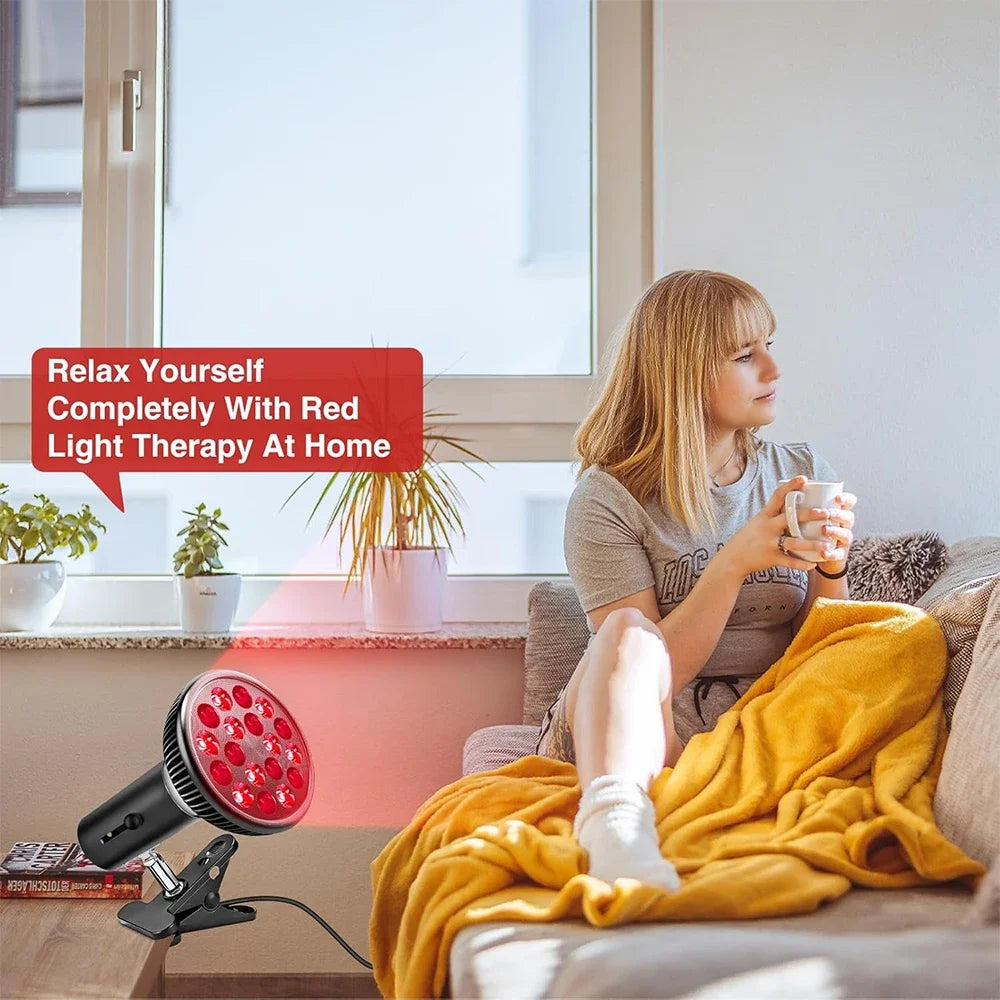 Red Light LED Lamp with A and B Bulb-Only or Black and White Set Options, Listed 660nm and 850nm Wavelengths and Dual-Chip Design for Adult Personal Care Selection
